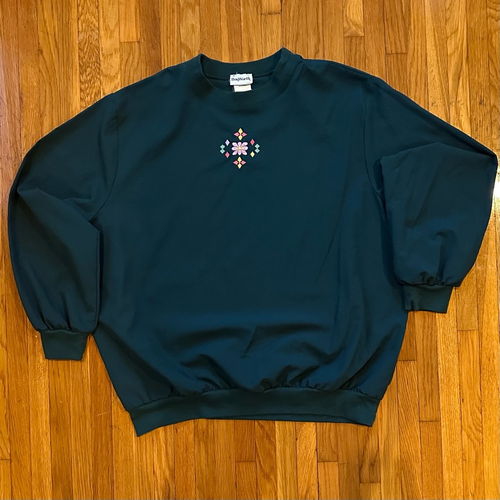 Vintage 80s bon worth polyester crewneck